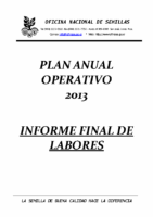 Plan Anual Operativo – Año 2013